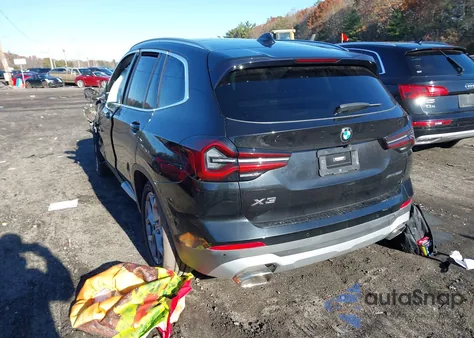 2022 BMW X3 xDrive30I z USA, uszkodzony, nr VIN 5UX53DP0XN9J72130